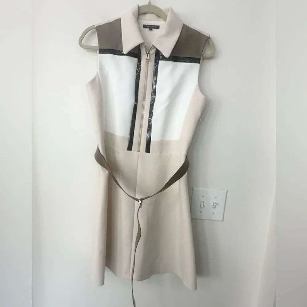 Tara Jarmon Sleeveless Tricolor Mini Dress 38=6